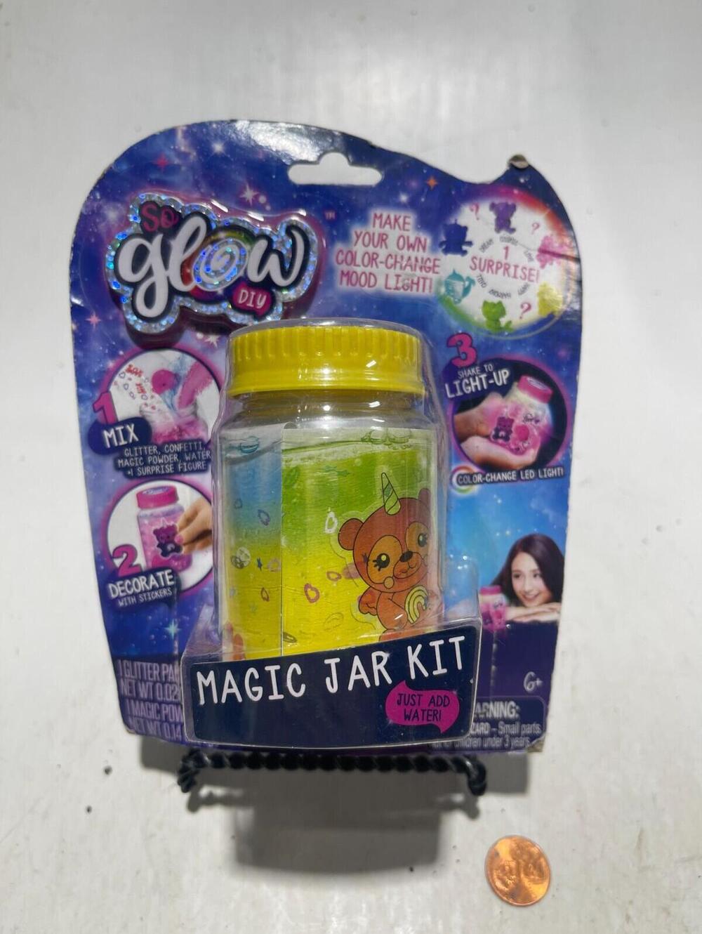 NEW So Glow Mini Jar Single Blister Cards YELLOW Magic Jar Kit DIY